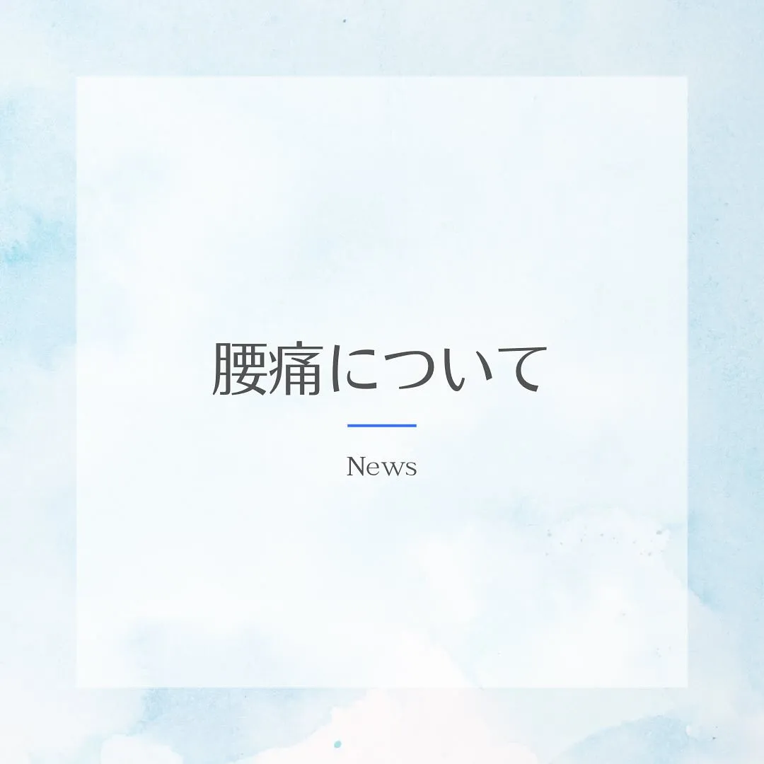 【腰痛について】西宮北口で整体をお探しの方へ